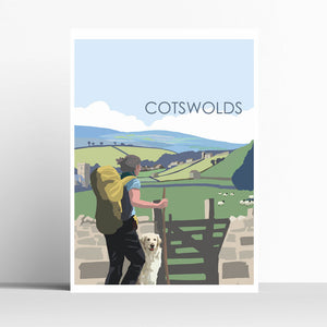 Cotswolds Walking Print