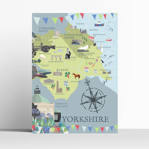 Yorkshire Map Print