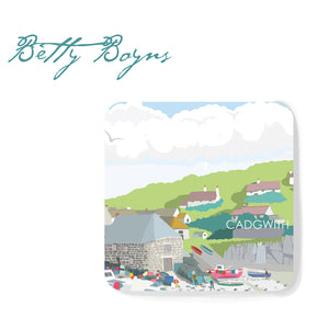 Cadgwith Harbour Cornwall set of 2 Coaster Cornwall Gift | Drink Coasters | Art Coasters | Table Mat | Home Decor | Christmas Gifts
