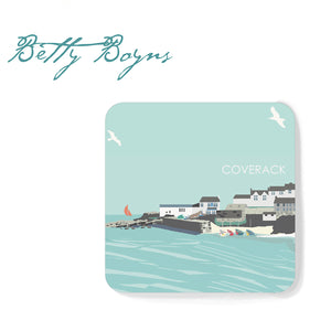 Coverack Harbour Cornwall set of 2 Coaster Cornwall Gift | Drink Coasters | Art Coasters | Table Mat | Home Decor | Christmas Gifts