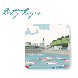 Porthleven Harbour Cornwall set of 2 Coaster Cornwall Gift | Drink Coasters | Art Coasters | Table Mat | Home Decor | Christmas Gifts
