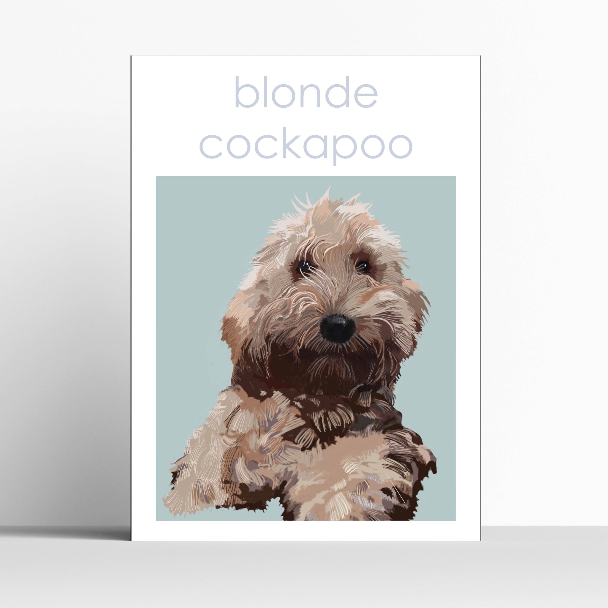 Cockapoo Light Brown Print