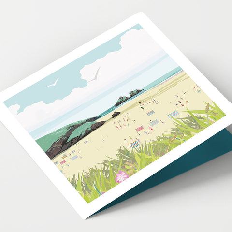 Holywell Bay Cornwall Card