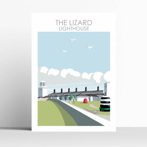 The Lizard Lighthouse Cornwall Travel Poster