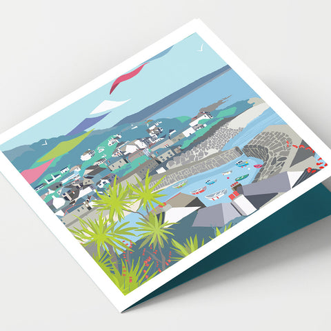 Mousehole Harbour Cornwall Card