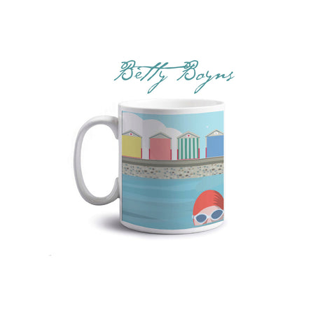Swimmers and Beach Huts Mug A lovely gift for friends and family Christmas Gift, Gifts for Swimmers