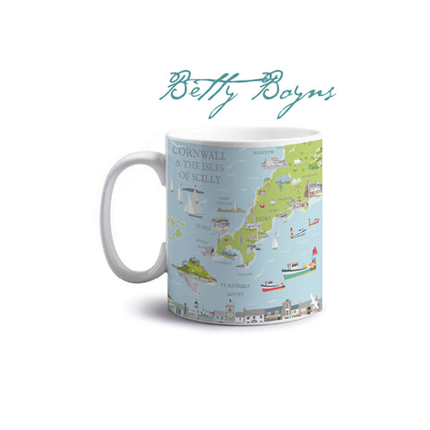 Cornwall Map Mug