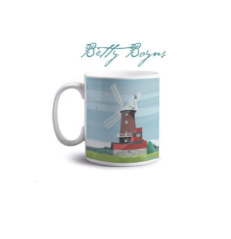 Norfolk Windmill Mug A lovely gift for friends and family Christmas Gift, Christmas Norfolk Gift gift