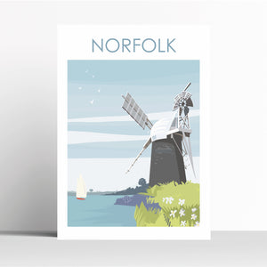Black Windmill Travel Print