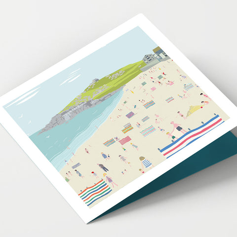 Porthmeor Beach St Ives  Cornwall Card