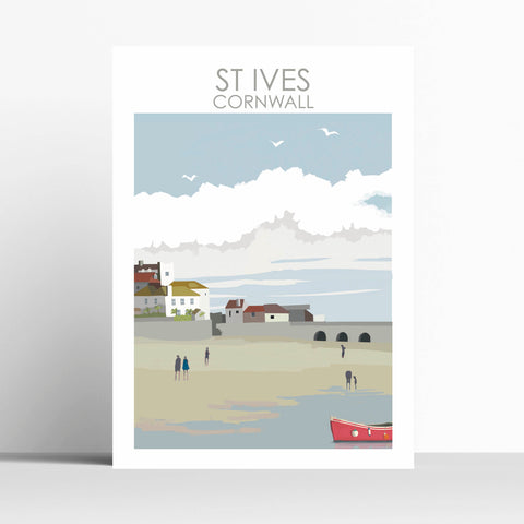 St Ives Arches Cornwall Travel Poster