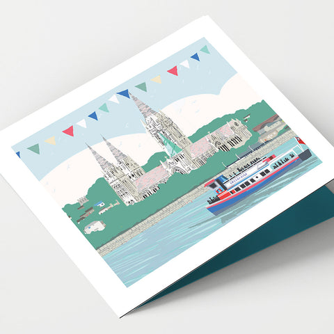 Truro and Boat Cornwall Card
