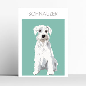 White Schnauzer Print