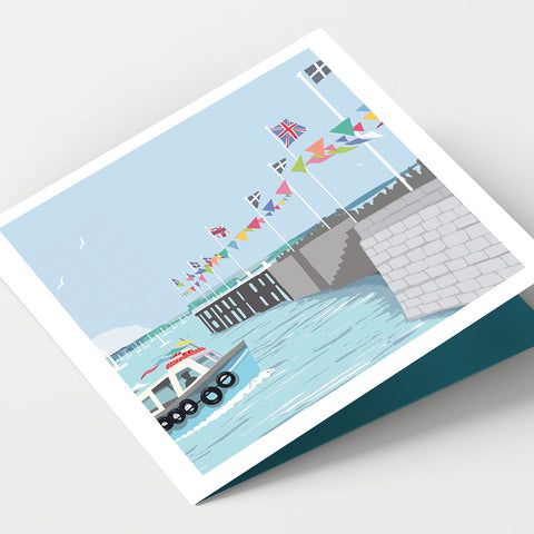 Falmouth Pier Cornwall Card